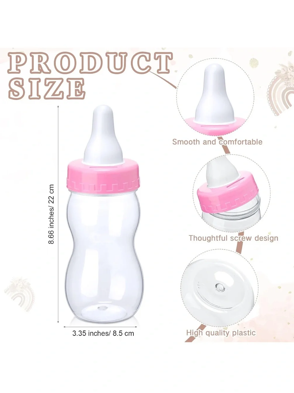 Pink Baby Bottle Game Favor - Home Party Supplies